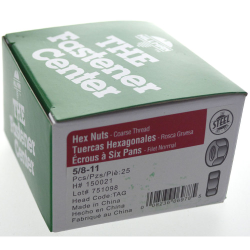 Coarse Thread Hex Nuts 5/8