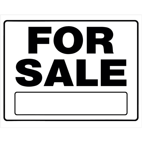 Hillman For Sale Sign Black and White with Holder (20