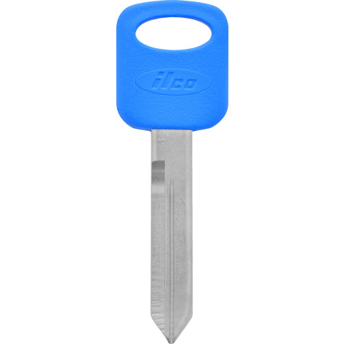 Ford Brass Auto Key Blank Blue H-75